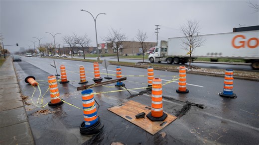Trou dans la chaussée: