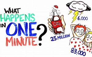 【AsapSCIENCE】一分钟内能发生些什么事@lawyerlulu字幕组