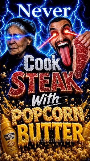 NEVER Cook Steak With Popcorn Butter 🥩🍿👵🗿 #brainrot #memes