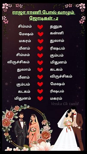 💞 ராஜா ராணி போல் வாழும் ஜோடிகள் - 2 #shorts #shortvideo #love #rasipalan #youtubeshorts