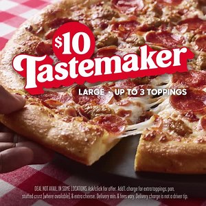 Get up to 3 toppings AND customize your crust AND have it delivered AND throw the best weeknight pizza party ever. 🎉 | Pizza Hut