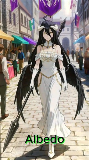 Albedo in the human city. Overlord waifu