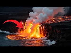 Lava Hits the Ocean: The Reaction That Shakes Everything! 🌋🌊💥