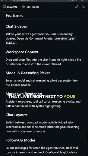 Junction: a VS Code sidebar that runs your local coding agent inside the editor