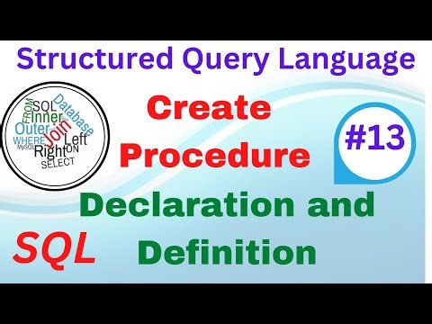 Create procedure and execution | Declaration Definition |PL/SQL | SQL |Oracle |Tutorial - 13 | Tamil