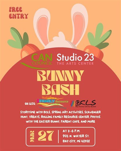 Studio 23 in Bay City to host Bunny Bash spring celebration