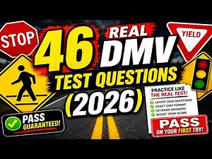 46 Real DMV Test Questions (2026) || Actual DMV Written Test Practice || Real DMV Questions