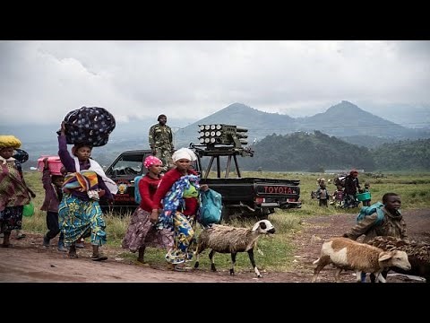 Thousands flee as fighting between the Congolese army and M23 rebels continues