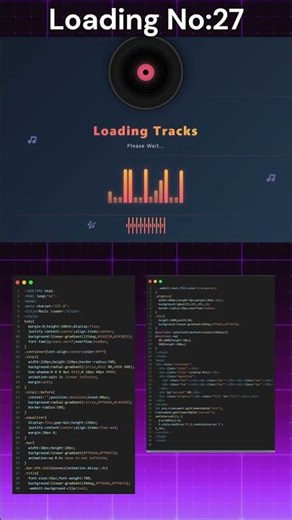 Insane Music Player Animation 🎵 Pure CSS! #Shorts #coding #programming #webdesign#htmlcss#javascript