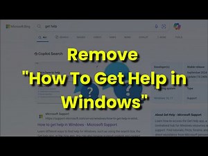 Remove "how to get help in windows" keeps popping up in Ms edge browser on Windows 11 / 10 - 2025