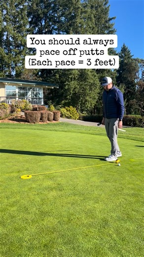 Helping golfers get better at putting with tips & training aids | Hi golfers ⛳️ here’s why you should always pace off your putts (one pace = 3 feet) (FOLLOW for simple putting tips you can easily use on... | Instagram