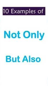 10 examples of not only but also #english #grammar #ytshorts