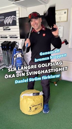 Slå längre i golf. Öka svinghastigheten i golfsvingen. Du måste låta kroppen bromsa. Daniel Ström förklarar #golf #golfswing #golftips | Daniel Ström