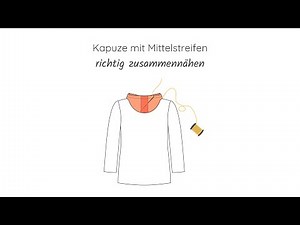 Kapuze mit Mittelstreifen nähen