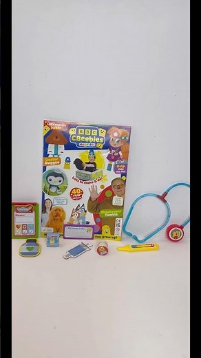 CBeebies magazine issue 654, April/2026, with 10 pieces doctor set 🩺🥼🧑‍⚕️ #cbeebies