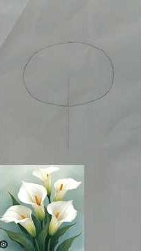Easy Calla Lily Flower Drawing 🌼 | Simple & Beautiful Art Tutorial for Beginners #shorts