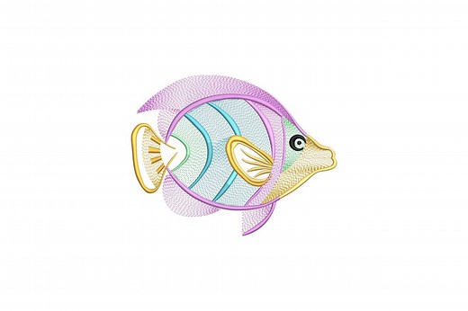 Tropical Fish Embroidery Design, Tropical Fish Machine Embroidery Design, 4 Sizes Instant Download - Etsy