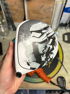 Really enjoying customising my clubs with these vinyl wraps from @clubkingcustoms .This stormtrooper one seems to be a fan favourite after the darth vader one that I posted .The white looks really clean on the front line with this but you can order any type of design that you can think of with full customisation of your choosing or you can pick from a number of ready made templates on the club king customs website! .These wraps are designed to not only spice up your clubs but also protect them f