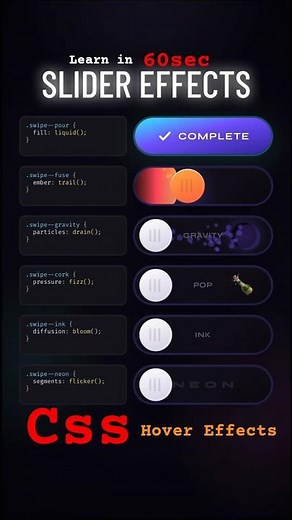 Learn CSS Slider Effects Fast ⚡