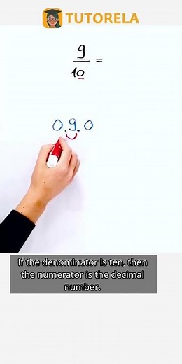 Convert 9/10 to Decimal Form Easily #Math #DecimalFractions-Basic