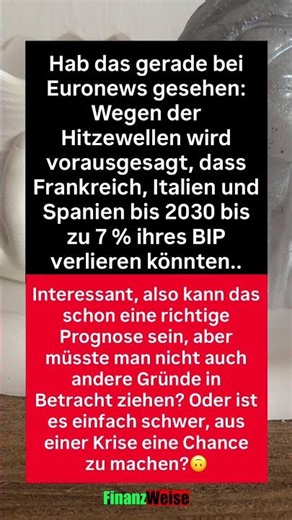 7% BIP-Verlust durch Hitze?! #geldpolitik #politik #geopolitik #welt