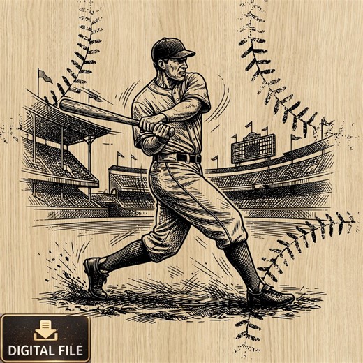 Vintage Baseball Wall Art Printable, 1920s Baseball Player Engraving, Classic Sports Illustration, Retro Baseball Decor, Digital Download - Etsy