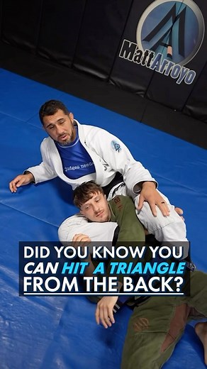Did you know you can hit the triangle from the BACK? #Jiujitsu #jiujitsutips #martialarts #combatsports # | Matt Arroyo Jiu Jitsu
