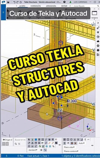 Curso de TEKLA STRUCTURES y bloques dinámicos en Autocad para dibujo de Estructuras de Concreto Armado
