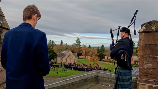 Today, we remember and honour all those who gave their lives so that we may live in peace, including the 58 Strathallians who made the ultimate sacrifice. We pause to reflect on the courage, dedication, and selflessness of those who protected and continue to protect our freedom. Special thanks to our Captains of School and School Authority, Rev Jonny Wylie, our Headmaster, Miss Hill and our bugler Ben W and piper Oscar P, as well as the Strathallan CCF and the Banner Party for their role in toda