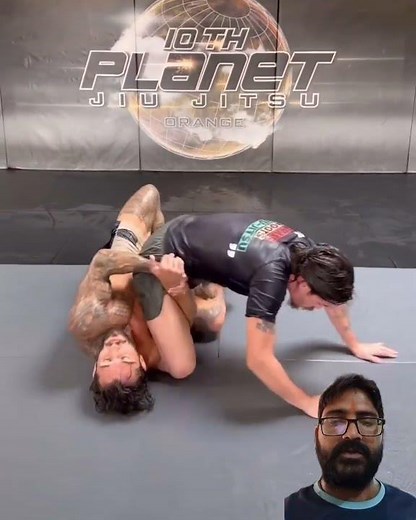 Calf slicer to a Banana split Sweep to Arm Triangle Choke #hanuman #jiujitsu #viral #shorts #reels