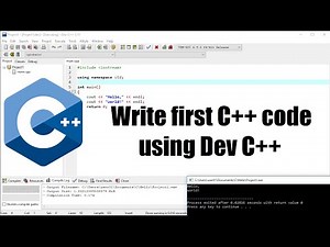 First C++ Program using Dev C++