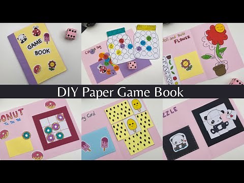 How To Make Easy Paper GAME BOOK For Kids / KIDS Craft Ideas / GAMING BOOK / KIDS crafts / 5 GAMES