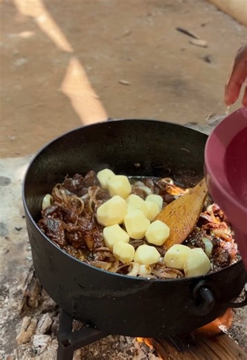 Back Home Cooking Mutton Curry with Family