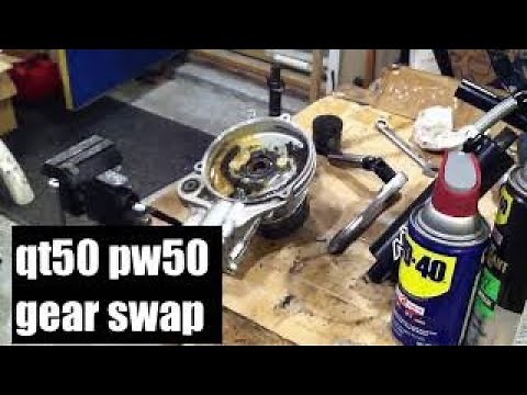 Yamaha qt50 pw50 rear differential gear swap, the nitty gritty