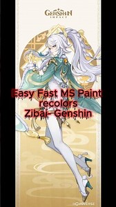 Zibai Recolor in MS Paint! 🔥 Genshin Impact Upcoming Character