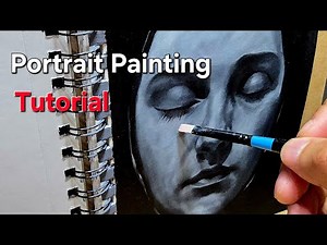 How to Paint Black And White Oil Paint Portrait Painting Tutorial