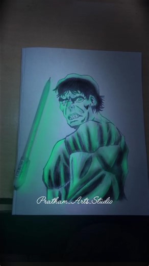 Hulk Pen Sketch #Hulk #marvel #avengers #trending #pendrawing #shorts