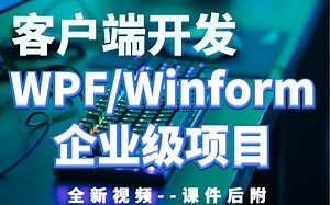 2023全新C#零基础客户端开发教程｜WPF/Winform企业级项目落地实战 已完结 （C#/WPF/Winfrom/程序员/开发）B0652