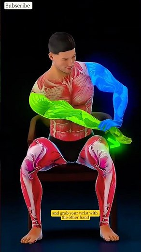 Seated Cross-Arm Shoulder & Upper Back Stretch | Improve Flexibility & Relieve Tension