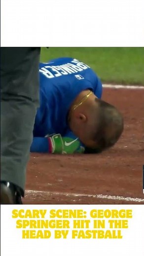 Scary Scene George Springer Hit in the Head by Fastball #mlb #baseball