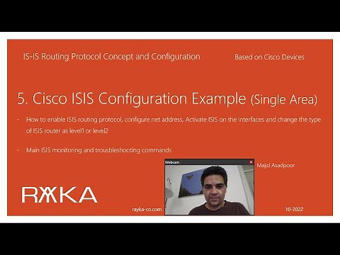 5. Cisco ISIS Configuration Example with Single Area