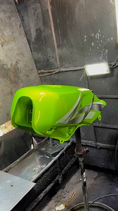 Proses nimbun striping steco warna green line preal | KangCet Riau