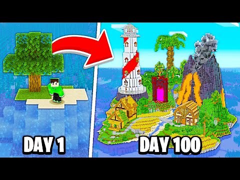 I Survived 100 Days on a DESERTED ISLAND in Minecraft Hardcore!