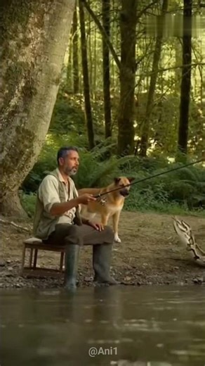 Watch how a dog saved a fishing man from a python.