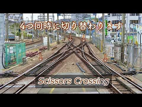 [分岐器]4つ同時動作！シーサスクロッシング動作の瞬間