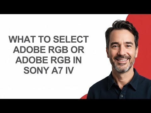 What to Select Adobe Rgb Or Adobe Rgb In Sony A7 Iv - KevinHowTo