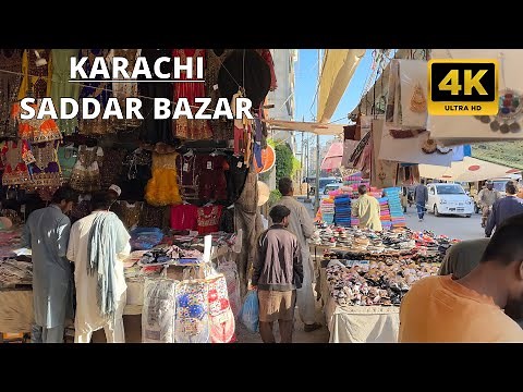 Saddar Karachi, Pakistan 🇵🇰 • [4K 60fps] Virtual Walking Tour