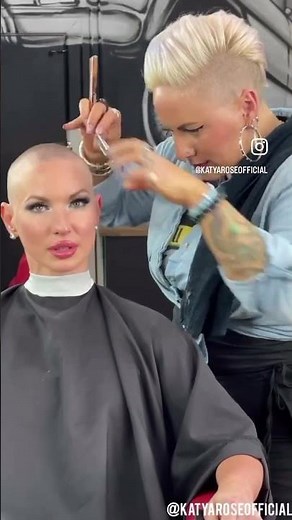 Barbershop headshave buzzcut girl💈 #buzzcut #haircut #headshave #barberette