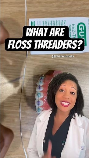This is a floss threader! #floss #teeth #dentaltips #bracestips #bracescare #bridge #oralhygiene