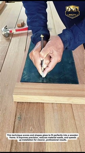 Glass Cutting Trick for Perfect Fit | Smart DIY Woodworking Technique